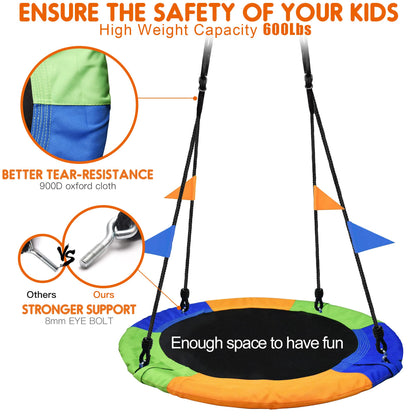 PACEARTH 40" Saucer Tree Swing for Kids