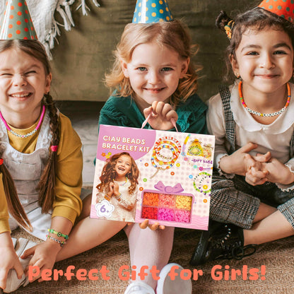 Girls Gifts Bracelet Making Kit with 20 Colors Polymer Clay Beads and Charms Letter Beads