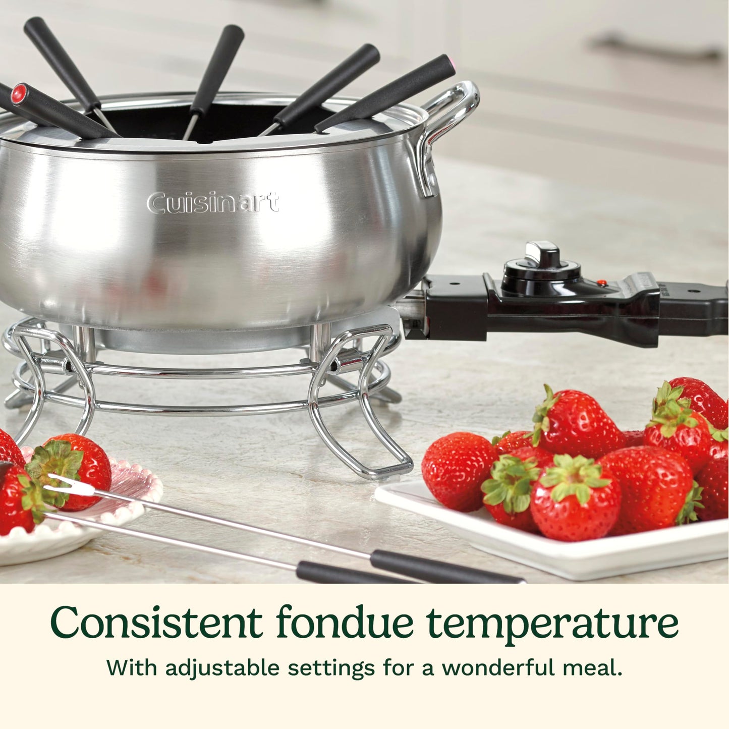 Cuisinart 3 Quart Stainless Steel Fondue Pot