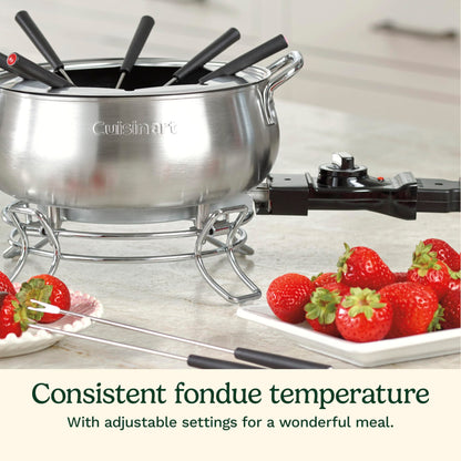 Cuisinart 3 Quart Stainless Steel Fondue Pot