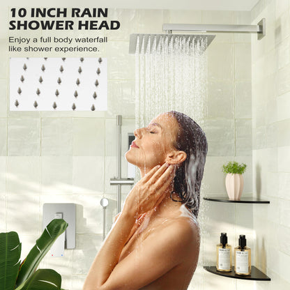 HomGoo Rain Shower Faucet Set with Handheld