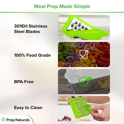 PrepNaturals 12-in-1 Vegetable Chopper with Container