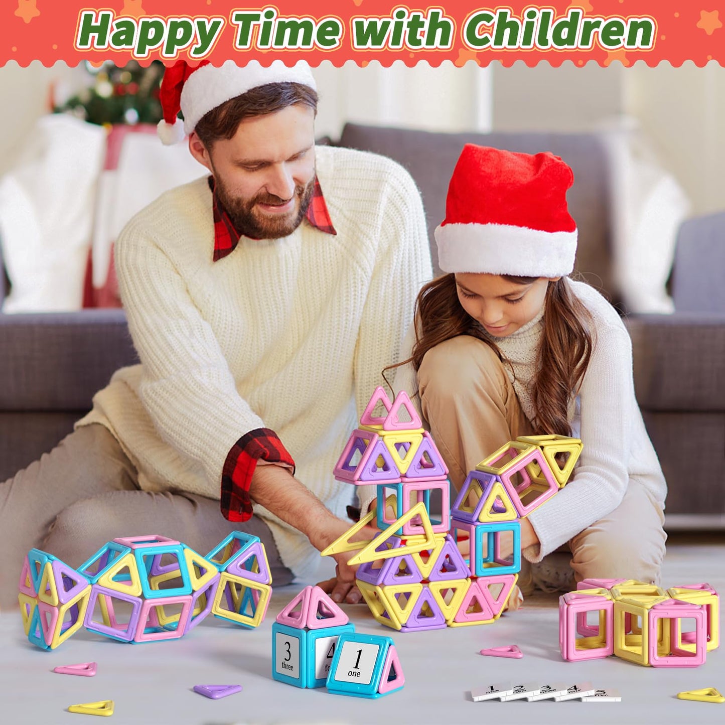 Magnetic Tiles Building Blocks for Toddlers