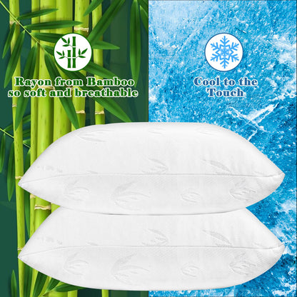 Cooling Memory Foam Bed Pillows 2-Pack