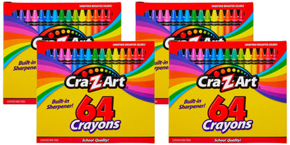 Cra-Z-Art 64 Assorted Crayons Pack of 4
