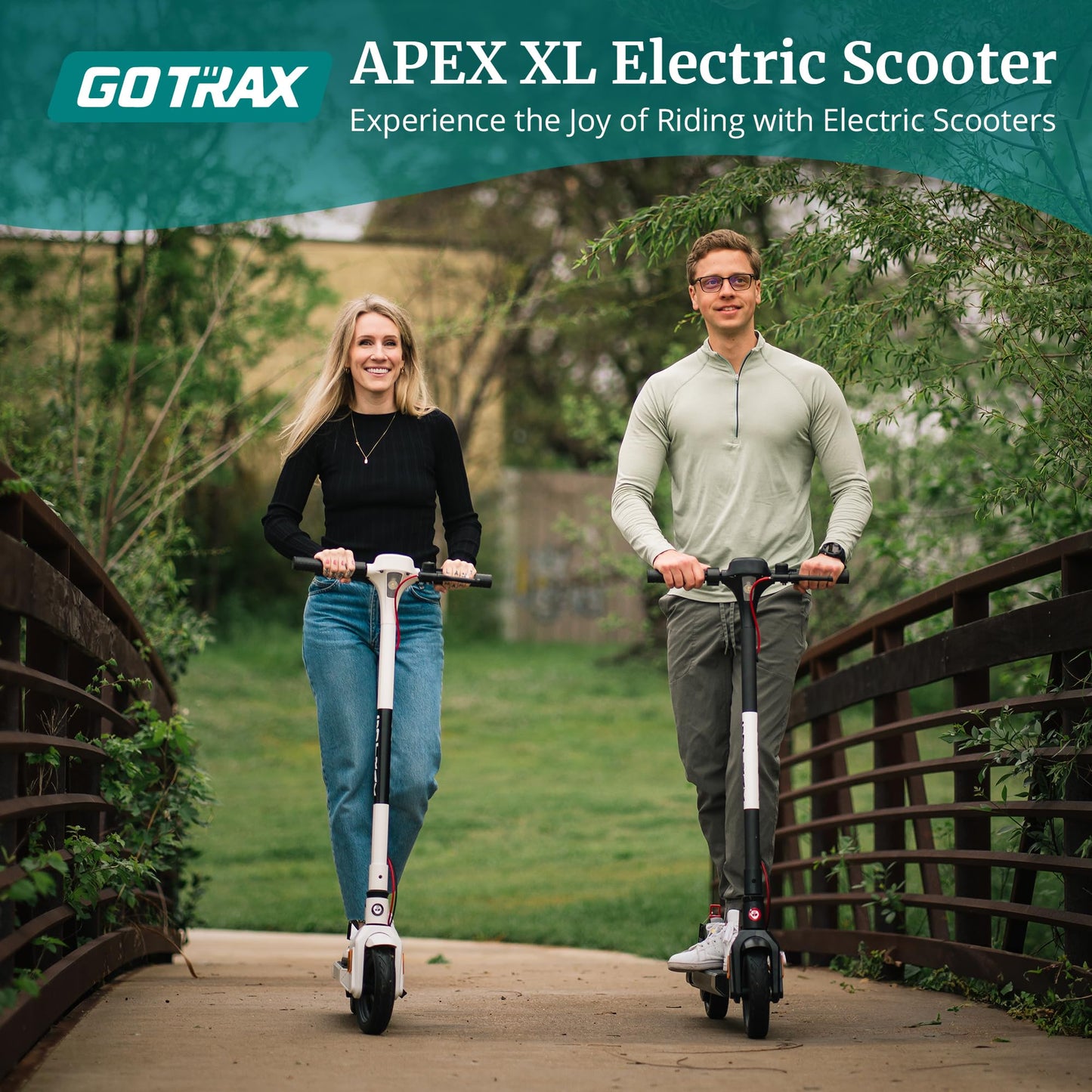 Gotrax Apex XL 8.5" Solid Tires, Max 12 Miles Range and 15.5Mph Speed, Bright Headlight and Taillight, Big LED Display, Aluminum Alloy Frame, Foldable Commuting Escooter for Adults, Black