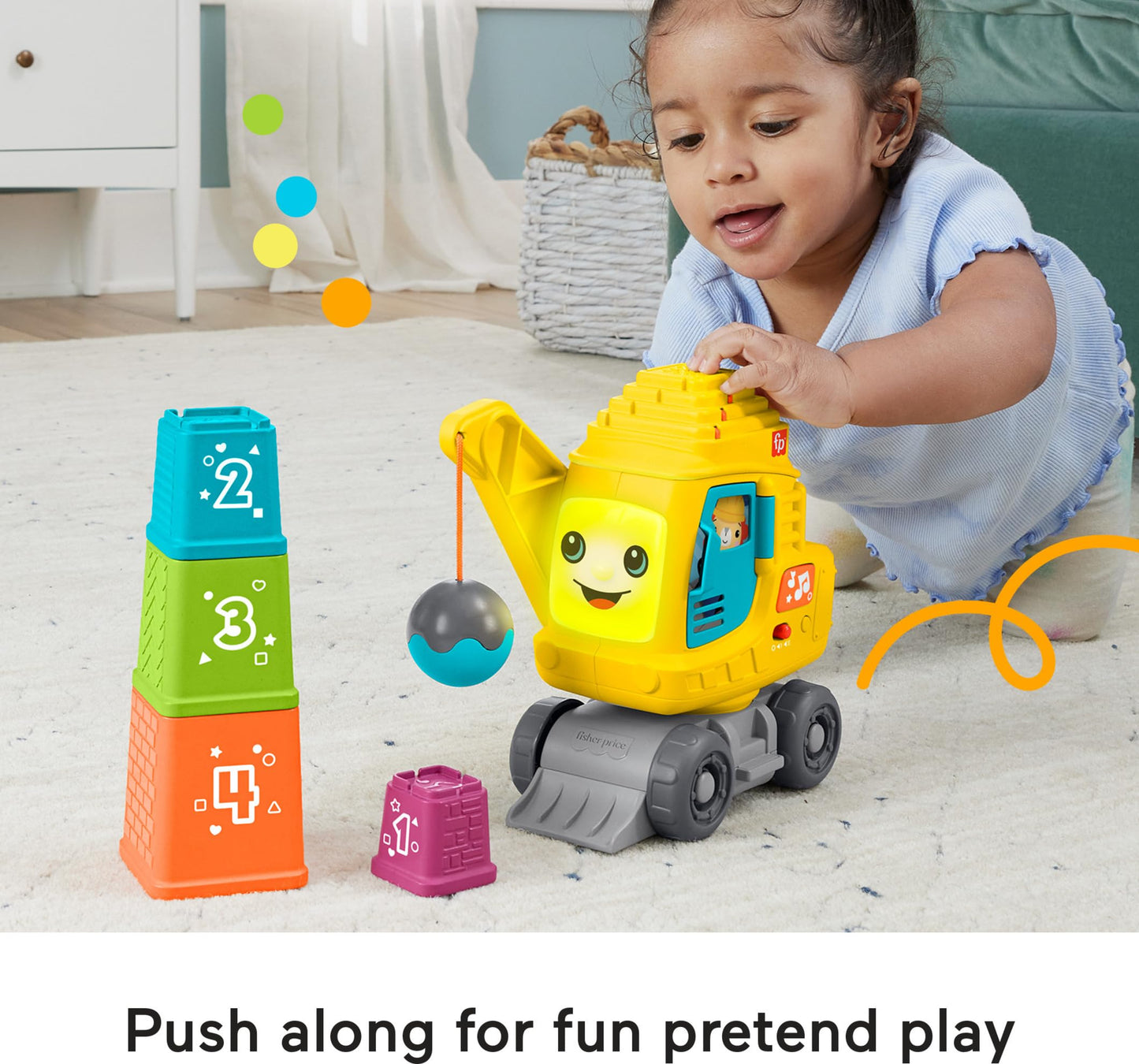 Fisher-Price Learning Toy Crane with Blocks