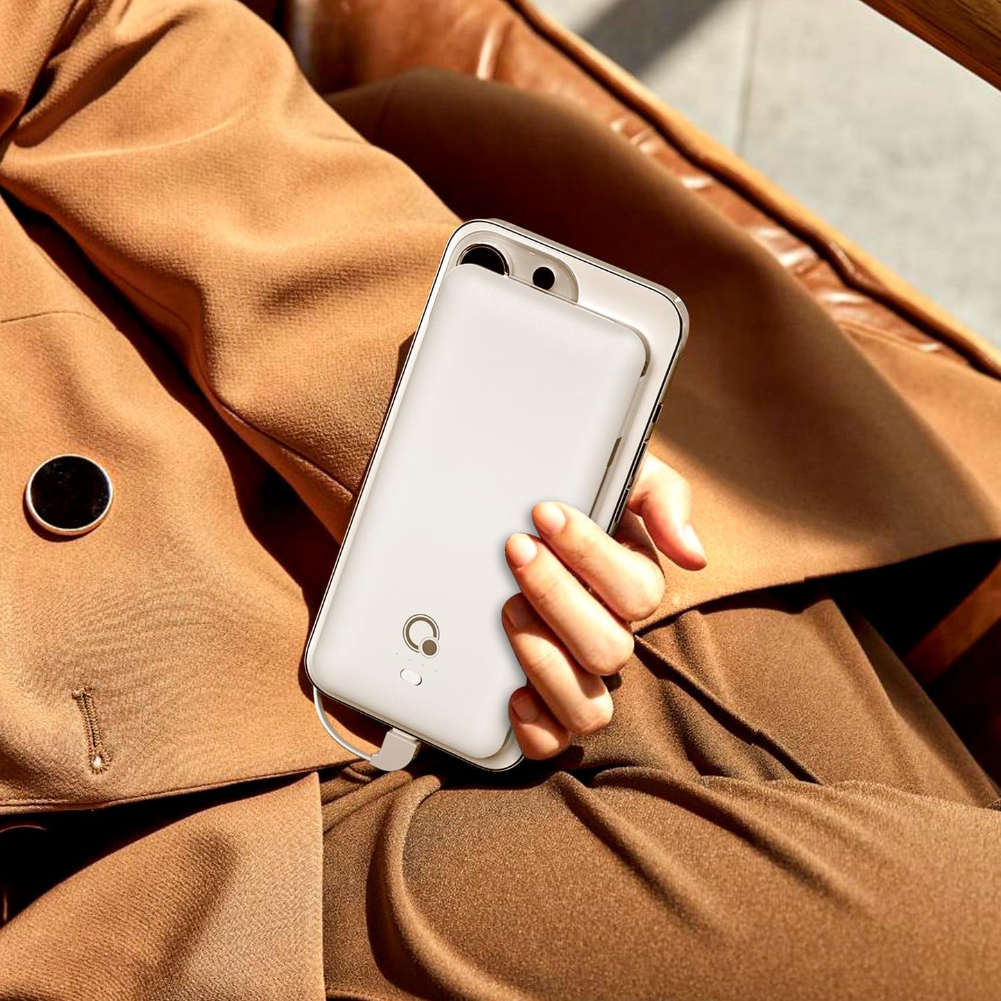 10000mAh Portable Charger with AC Plug & Cables