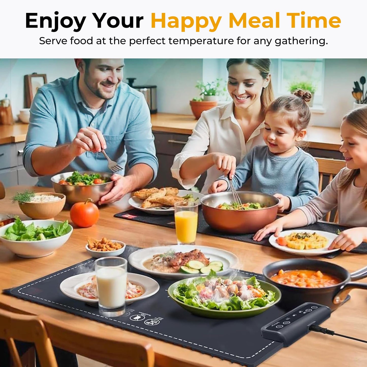Premium Food Warming Mat with Thermometer Bundle