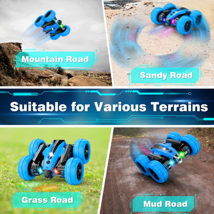 SUPIREO 4WD Stunt RC Car with Headlights