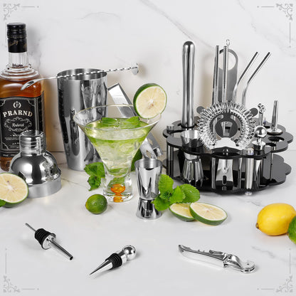 Cocktail Shaker Set 24-Piece Bar Accessories