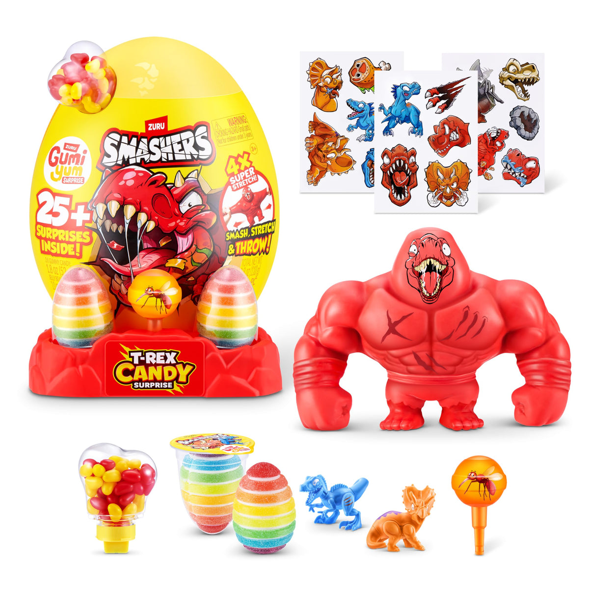 Smashers T-Rex Candy Surprise Dino Egg Toy