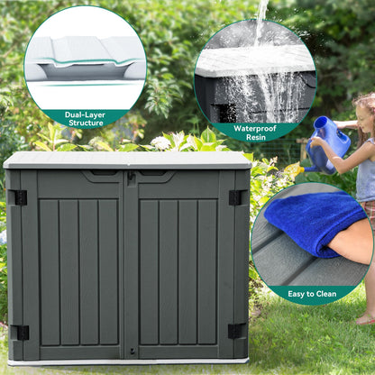 YITAHOME Large Outdoor Horizontal Storage Shed