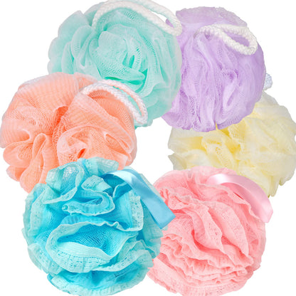 Carrie Joe Bath Loofah Sponge Soft Mesh Shower Puffs for Body Wash Bath Sponge Body Scrub for Women & Men Body Exfoliator-Bathing Accessories