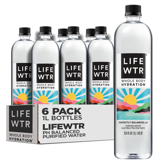 6 Pack LIFEWTR Purified Water with Electrolytes