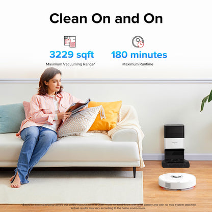 roborock Q7 Max+ Robot Vacuum Cleaner, Hands-Free Cleaning for up to 7 Weeks, Robotic Vacuum with APP-Controlled Mopping, 4200Pa Suction, No-Mop&No-Go Zones, 180mins Runtime