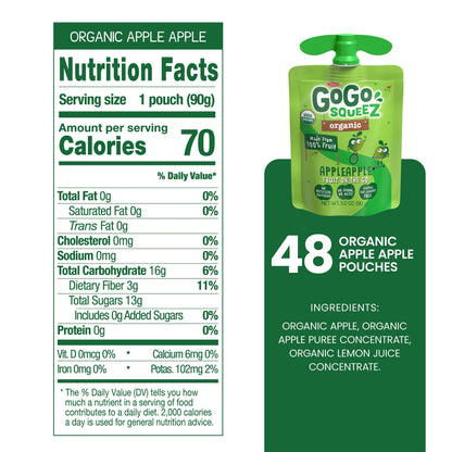 GoGo squeeZ Organic Applesauce and Fruit Puree