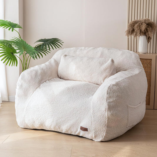 Giant Bean Bag Chair with Pillow for Adults