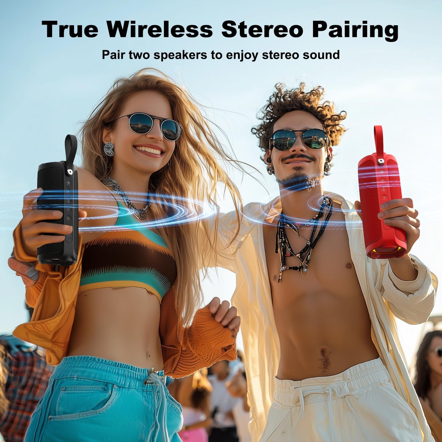 Portable Bluetooth Speaker with 20H Playtime