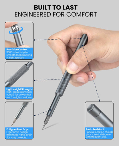 Efekol Precision Screwdriver Set, 27 in 1 Small Screwdriver Set Electronics Torx Repair Tool Kit for Ring Doorbell, Laptop, Switch, PS5, Xbox, Macbook, iPhone, Watch, Glasses