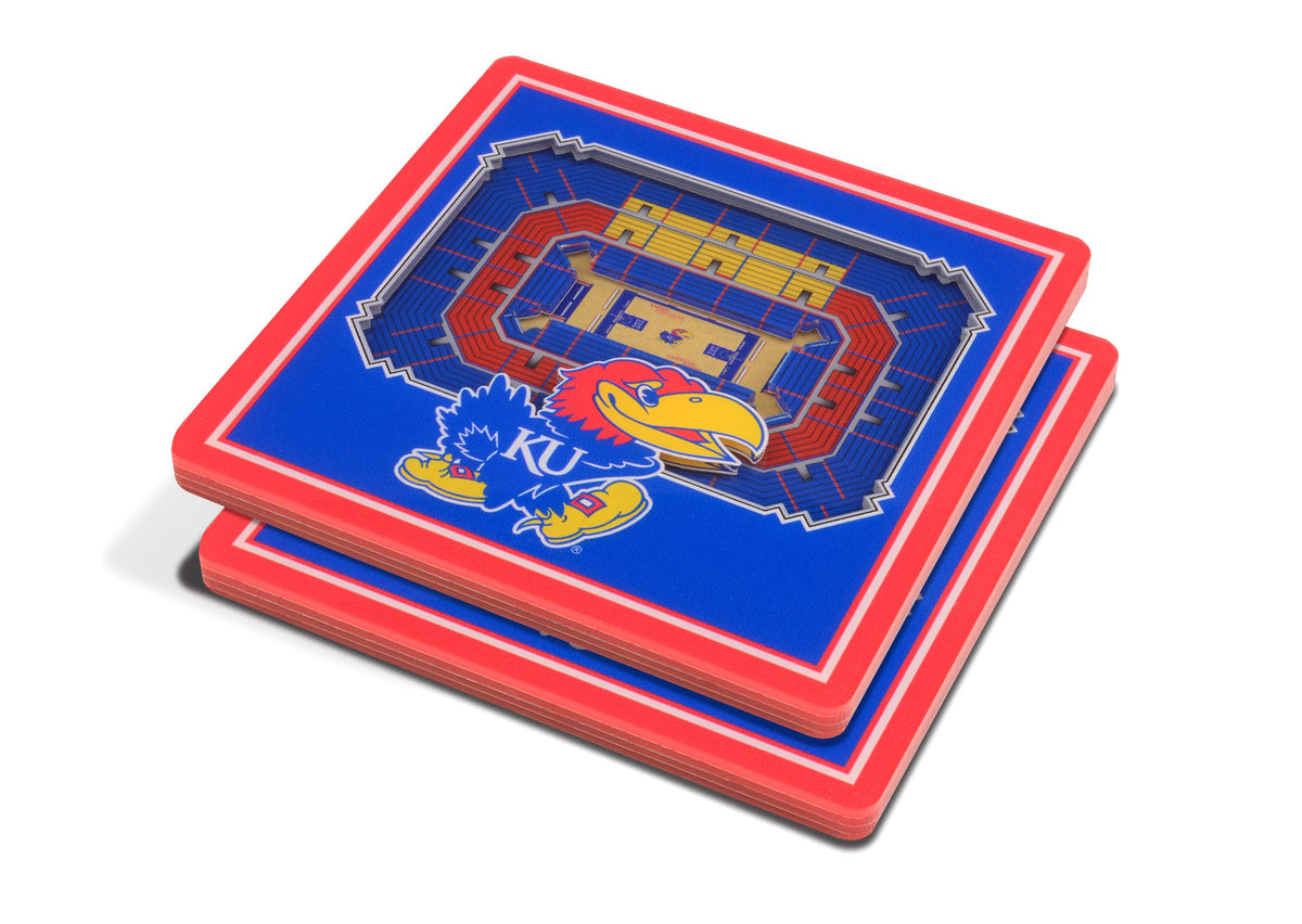 YouTheFan Kansas Jayhawks 3D Stadium Coasters