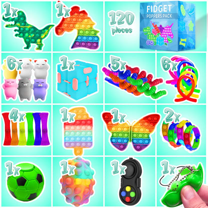 Fidget Toys 120 Pack for Kids and Adults