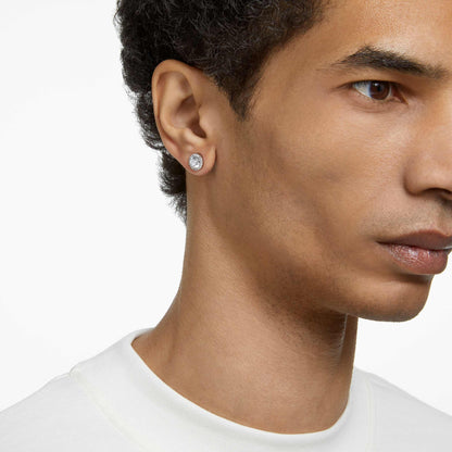 Swarovski Constella Pierced Stud Earrings, White Crystals on a Rhodium Finish Setting, Part of the Constella Collection