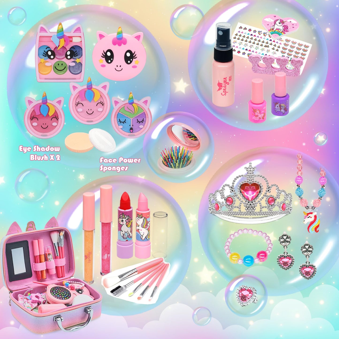 Kids Makeup Kit for Girls - Washable Set
