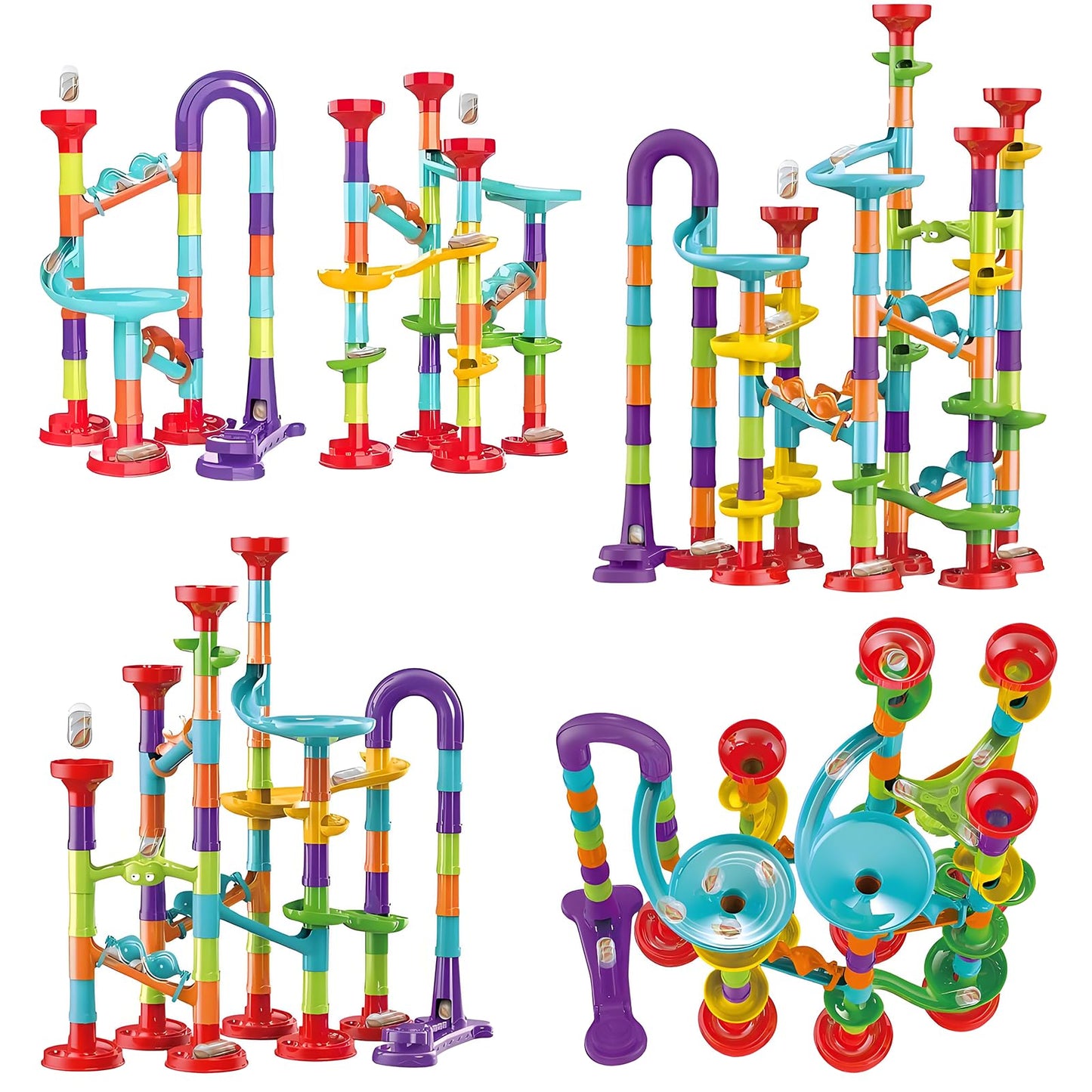 172 Pcs Marble Run STEM Toy for Kids