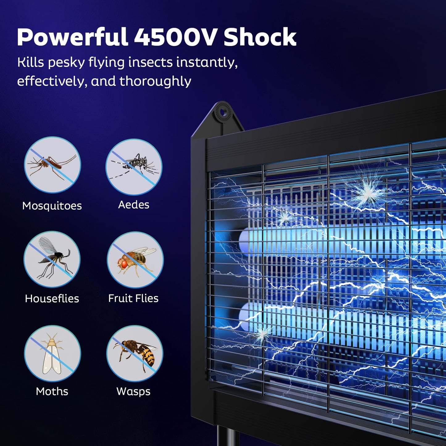 Solar Electric Mosquito Zapper for Outdoor Use