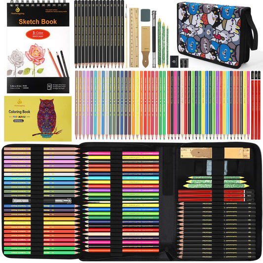 100 Art Supplies Drawing Kit for Artists
