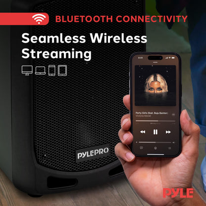 Pyle Portable Bluetooth Karaoke PA Speaker System