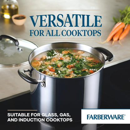 Farberware 8 Quart Stainless Steel Stockpot with Lid