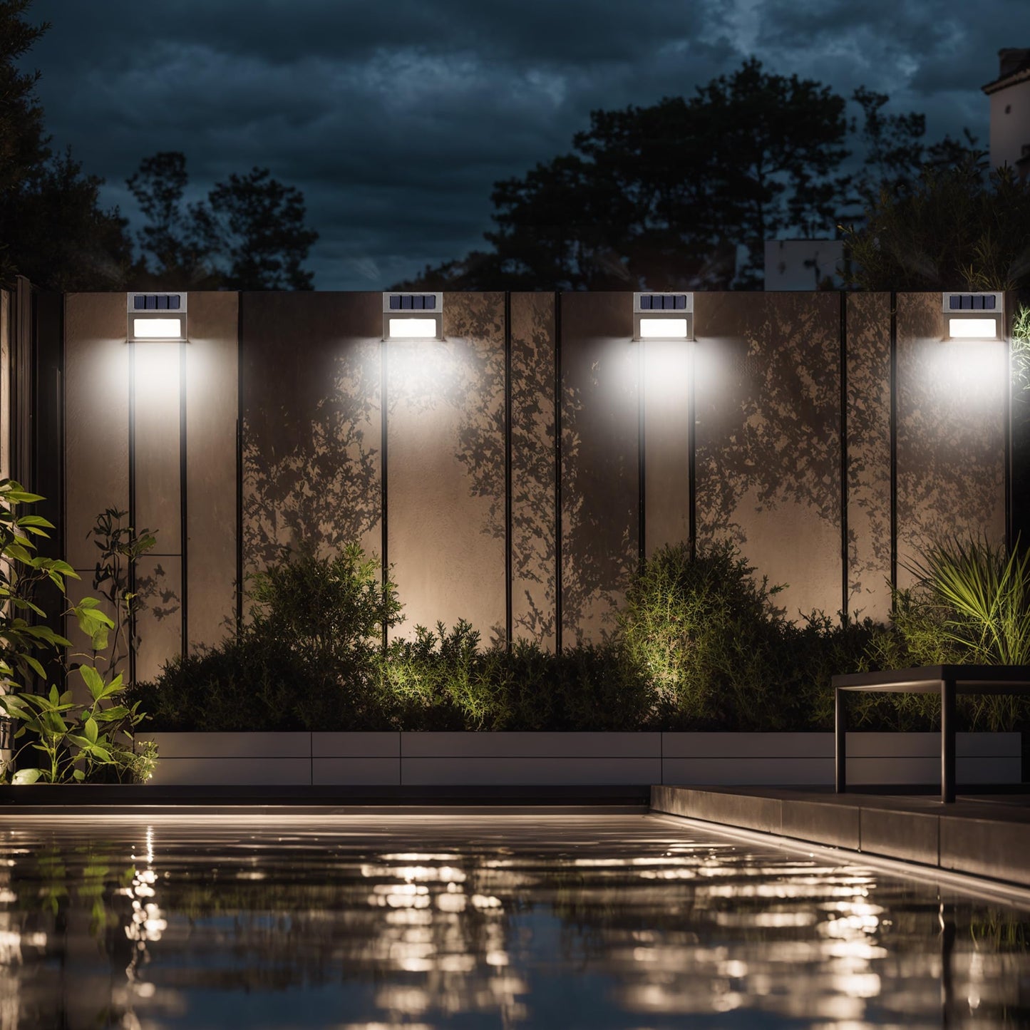 12 Pack Solar Fence Lights Outdoor Waterproof