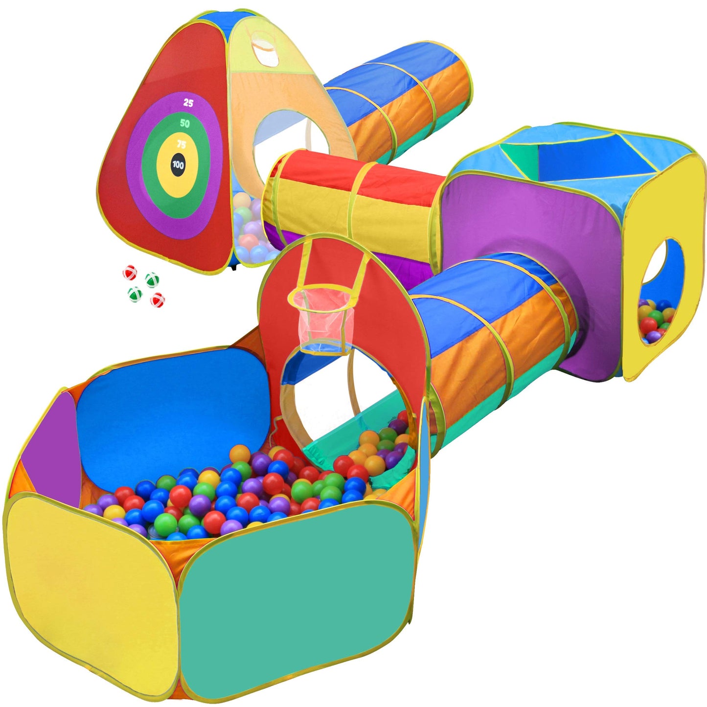 Ball Pit Play Tent with Tunnels for Kids