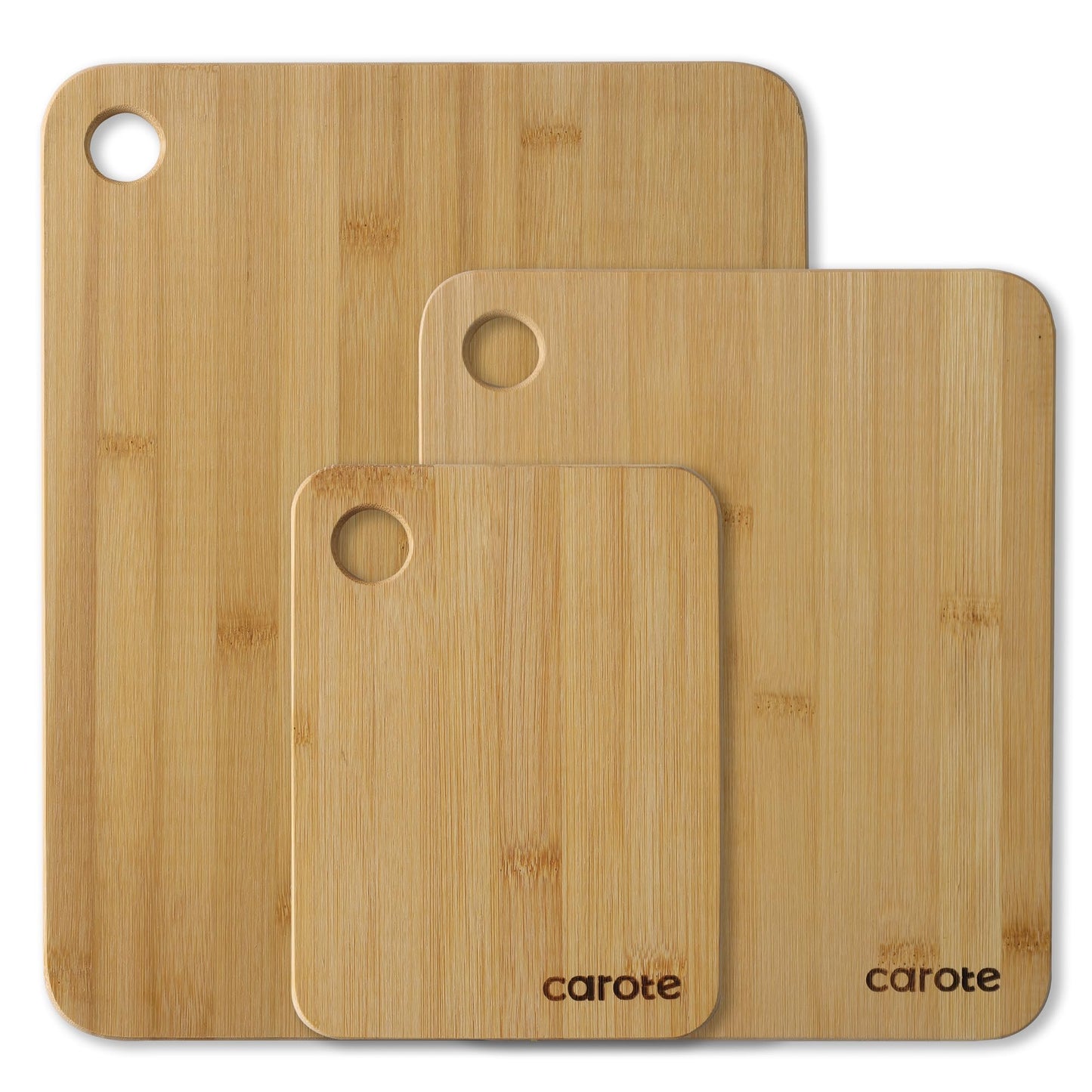 3pcs Bamboo Cutting Boards by CAROTE