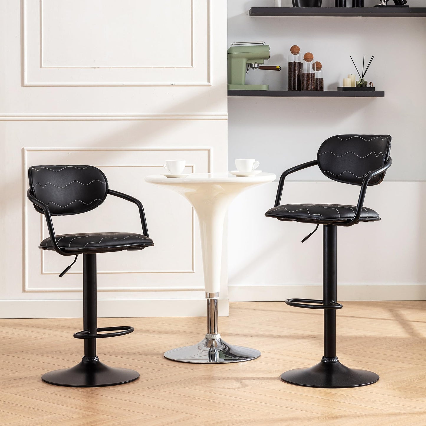 2 Pack VECELO Adjustable Swivel Bar Stools