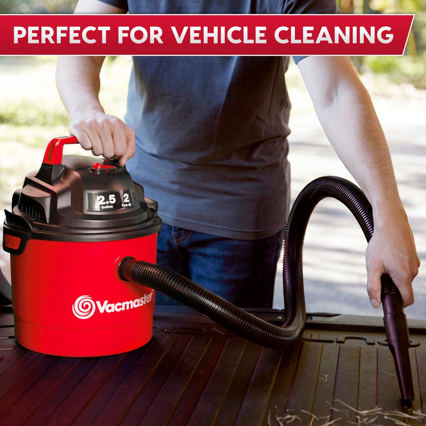 2.5-Gallon Vacmaster Wet/Dry Vacuum - Wall Mountable