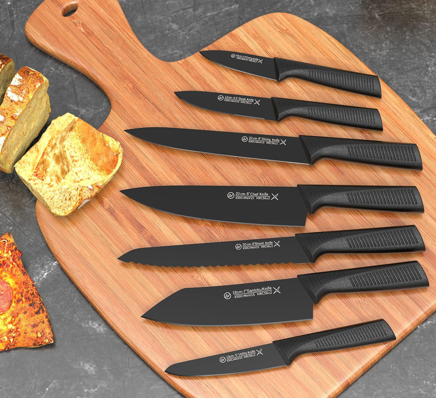 14-Piece Stainless Steel Knife Set with Block