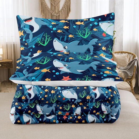 Shark Bedding Set for Boys Twin Size