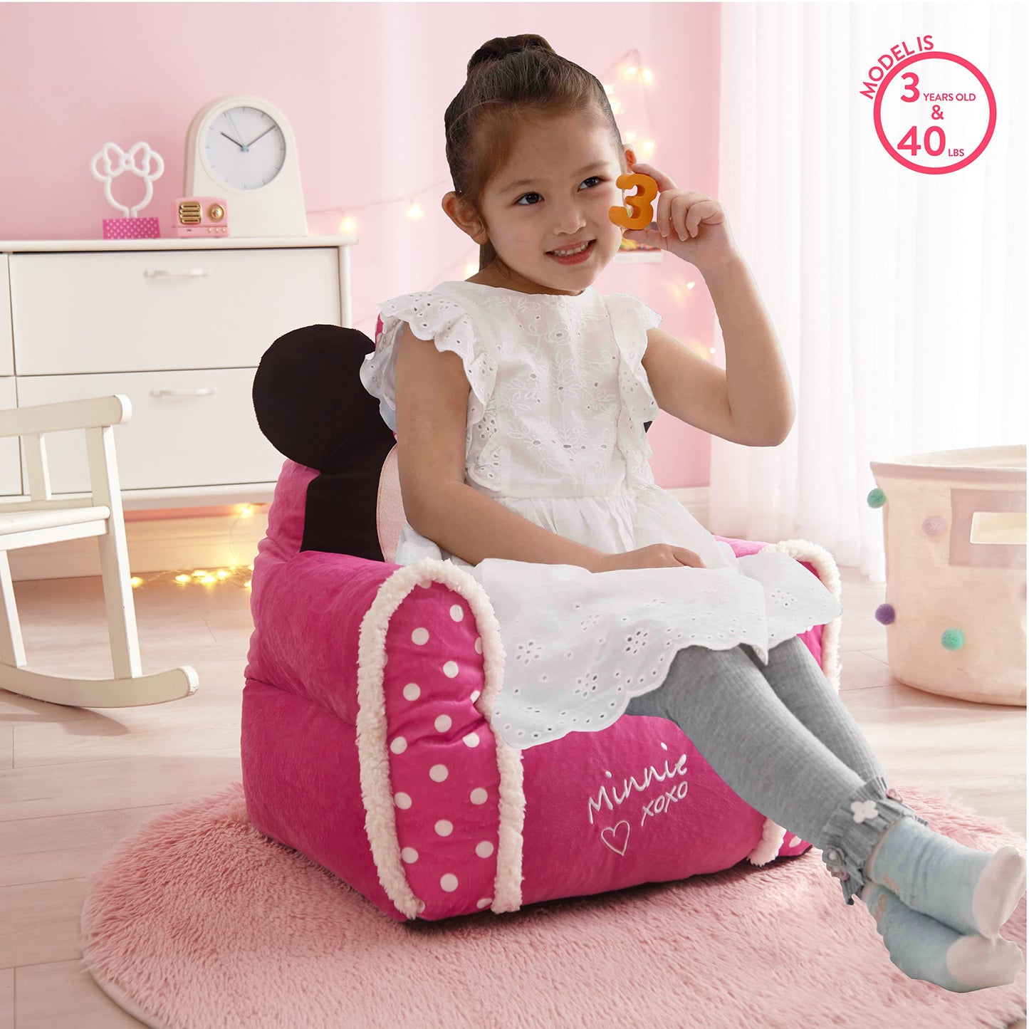 Minnie Mouse Pink Bean Bag Chair for Kids