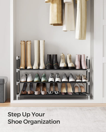 3-Tier Shoe Rack for Hallway Storage