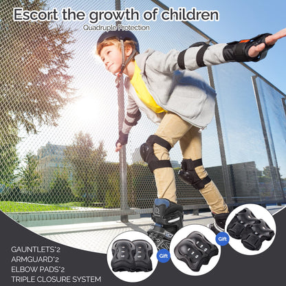 CELCELETOY Kids Roller Skates,with Sparkling Glowing Wheels and 4 Adjustable Sizes of Boys Roller Skate, Roller Skate Suitable for Boys Aged 3-12 and Kid Rollerskates for Indoor and Outdoor Sports