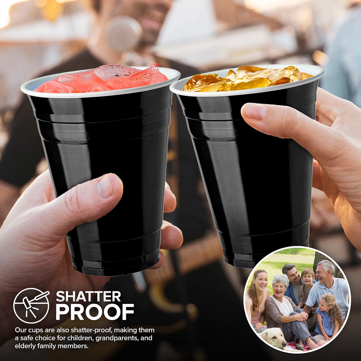Stock Your Home 16oz Disposable Plastic Cups - 100 Count