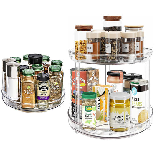 2 Pack Rotating Spice Rack Organizer