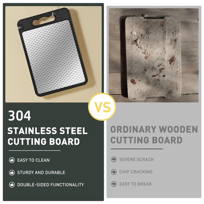 2 in 1 Stainless Steel Cutting Board with Handle