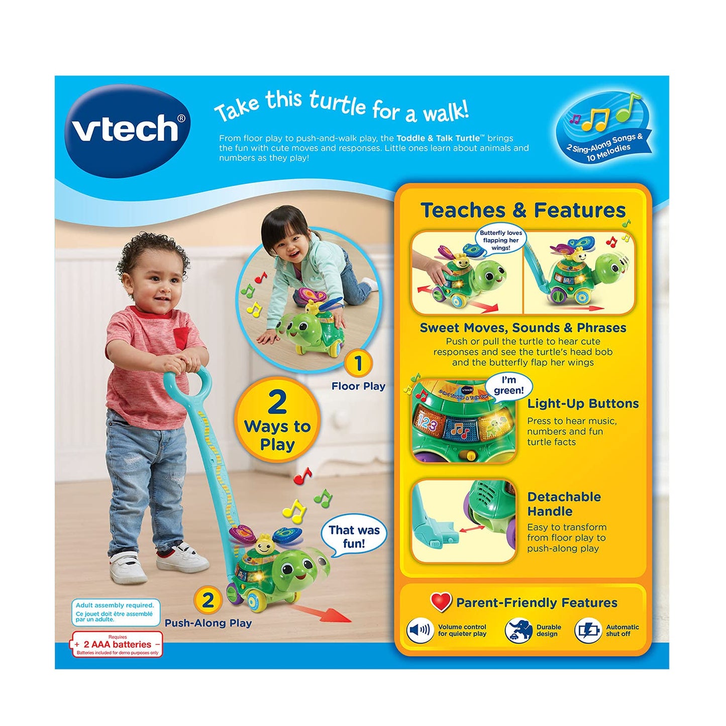 VTech 2-in-1 Toddle and Talk Turtle Toy