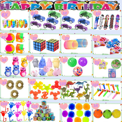 PongPengfir 120pcs Party Favors for kids, Goodie Bag Stuffers for Kids Treasure Box Prizes Figette Toys Pinata Stocking Stufferr Birthday Party Supplies for Kids 4-8-12