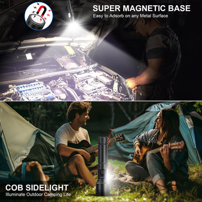 Super Bright 100,000 Lumens Rechargeable Flashlight 2-Pack