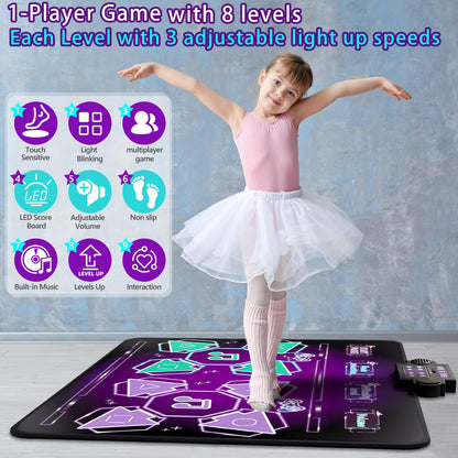 Kids Dance Mat - 2-Player Electronic Floor Game